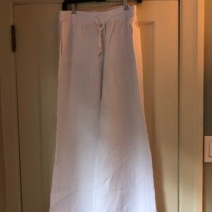 White linen pants